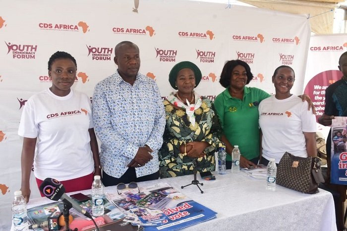 • Nana Sarpong Kumankuma (middle) with other stakeholders after the programme Photo: Seth Osabukle