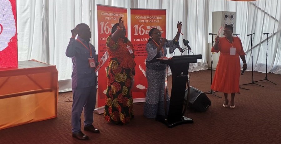 • Mrs Sekyi-Bremansu (second left) launching the event