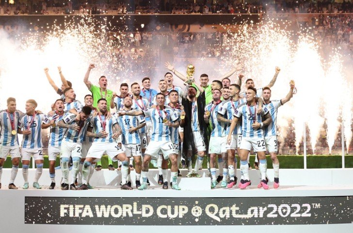 • Argentina celebrate the 2022 FIFA World Cup