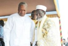 Flashback: Sheikh Dr Osman Nuhu Sharubutu (right) with President-elect, Mr John Dramani Mahama