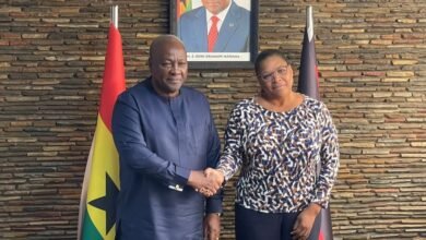 President-elect John Mahama with Myriam Montrat, Canadian High Commissioner to Ghana