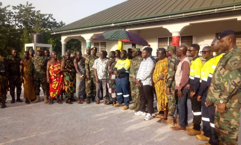 • Chiefs and officials after the handover of the facility