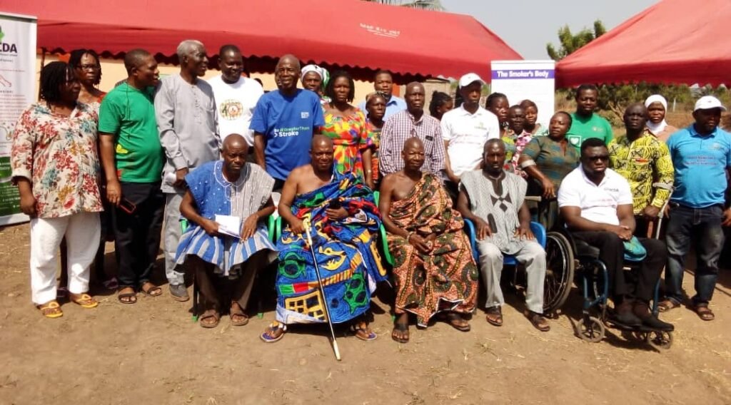 • Participants after the non-communicable disease workshop at Adaklu-Kodzobi