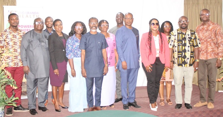 • Dr Patrick Kumah Aboagye (fifth from right) with some dignitaries after the forum Photo: Ebo Gorman