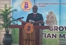 • Most Reverend Professor Asamoah-Gyadu speaking at the press conference