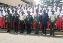 Lt Col Oppong-Peprah with the GAF team