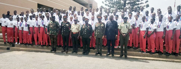 Lt Col Oppong-Peprah with the GAF team