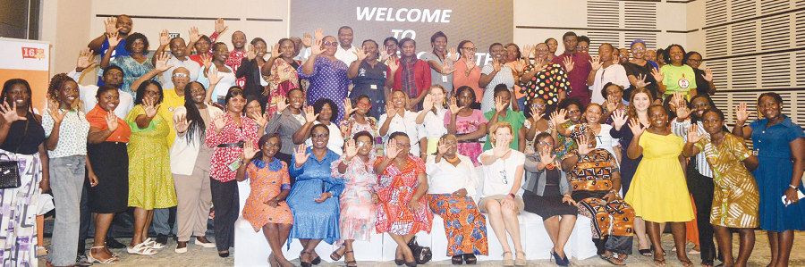 Ms Mercy Adjabeng (seated third from left) with participants and dignitaries after the forum. Photo: Stephanie Birikorang