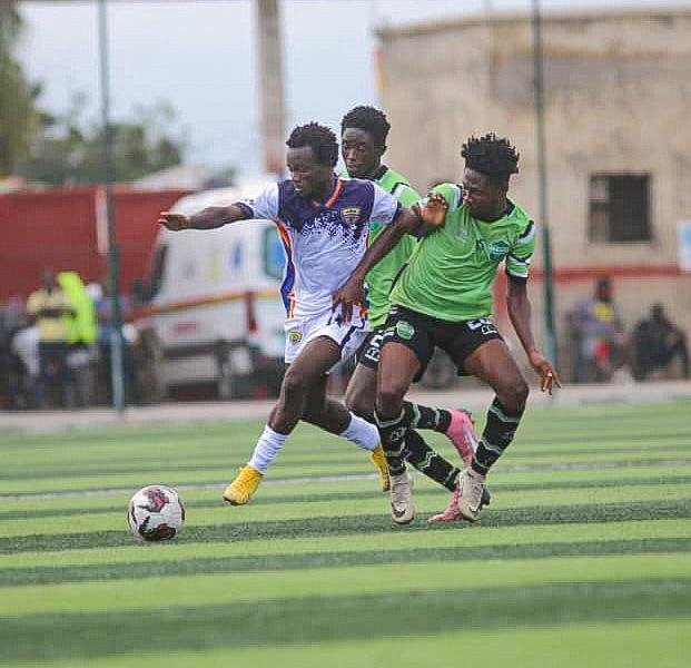 • A scene from the Hearts versus Dreams FC game