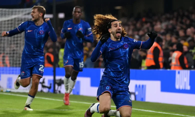 Cucurella lead the celebrations after scoring