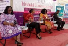 Dr Zanetor Rawlings (second from left) with other speakers at the programm