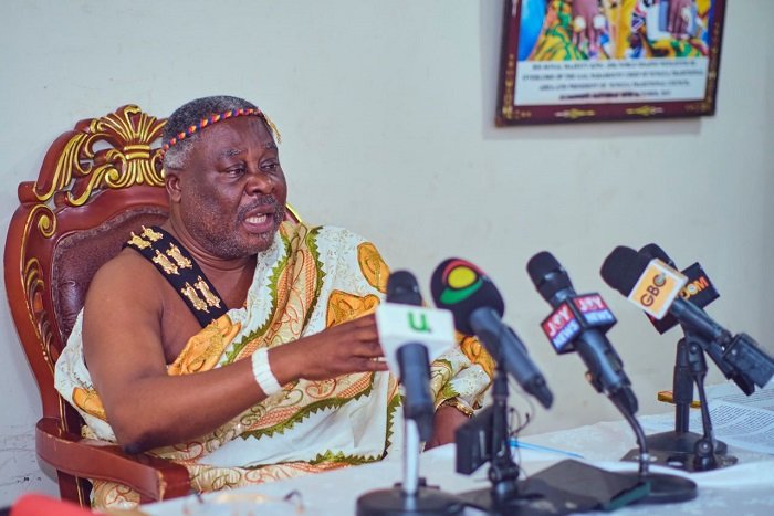 • Prof. Oboade Notse King Odaifio Welentsi III addressing the media