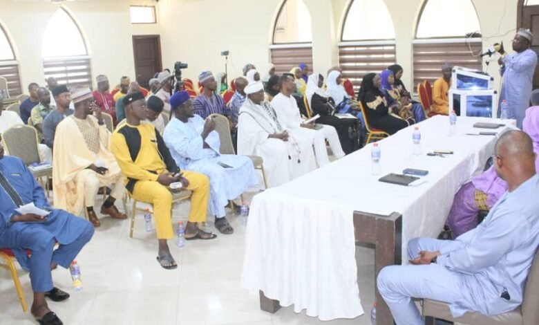 • Alhaji Inusah (standing) addressing the gathering