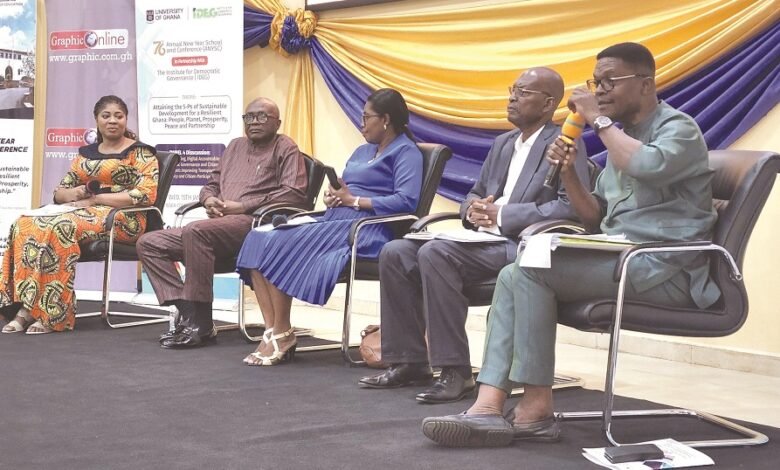 Akwetey (right) and other panel members during discussion