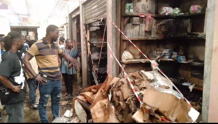 • Some burnt shops