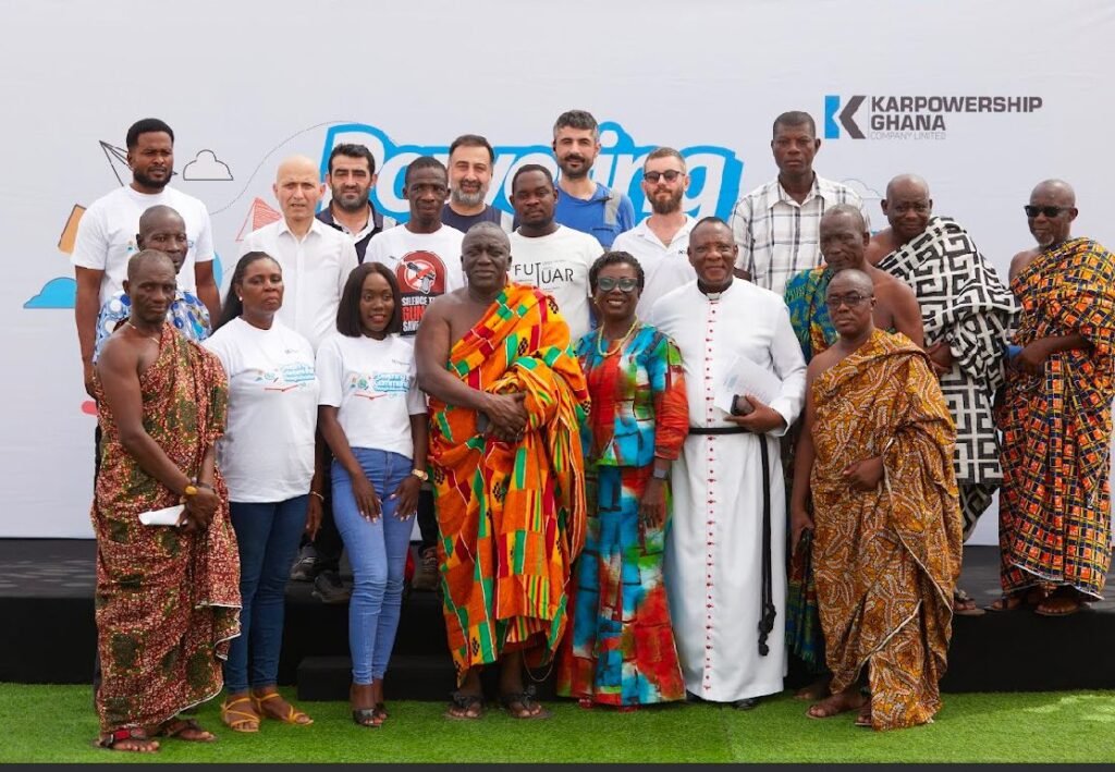 • Nana Kobina Nketsia V (middle) with a section of the dignitaries after the event