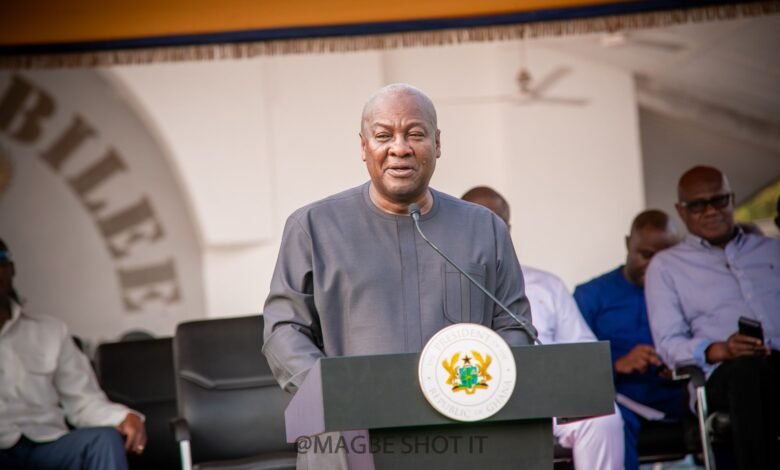 President Mahama (inset) addressing the gathering at the durbar