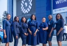 • The staff of the relocated branch at Achimota