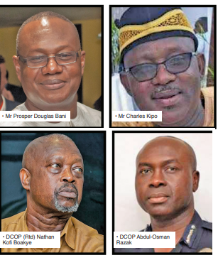 President names security capos …Prosper Bani, Charles Kipo, Kofi Boakye, Razak occupy top posts