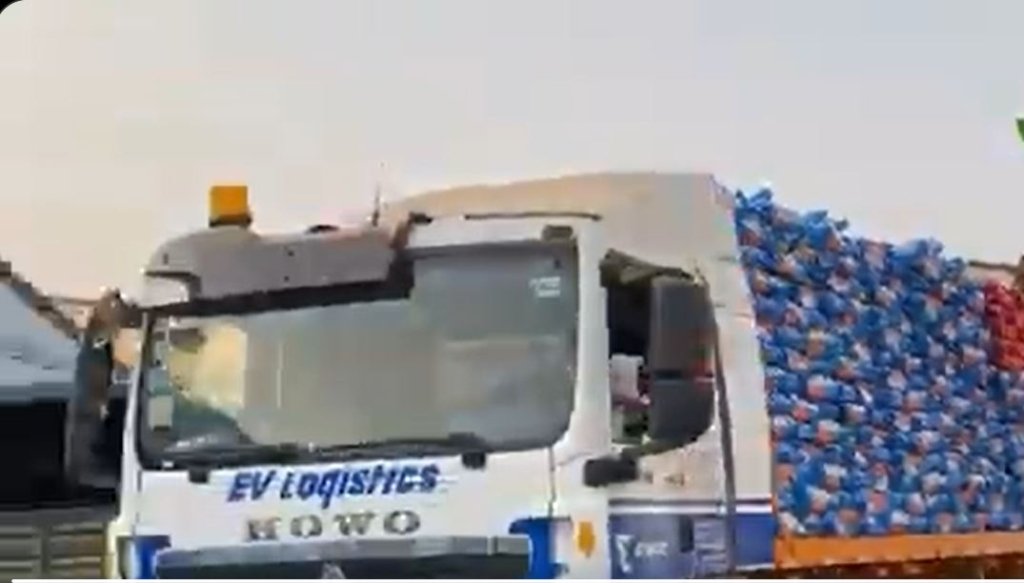 • A truck loaded with food stuff for distribution to SHSs