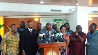 • Mr Ampratwum-Sarpong speaking during the briefing