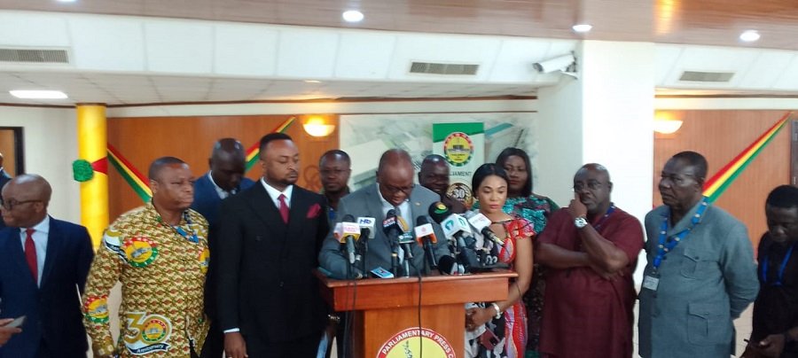 • Mr Ampratwum-Sarpong speaking during the briefing