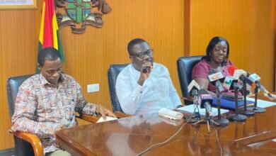 • Mr Kwame Kpekpena (fourth from right) with management