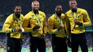 • Blake (left) was a key figure in the fastest-ever Olympic 4x100m relay team