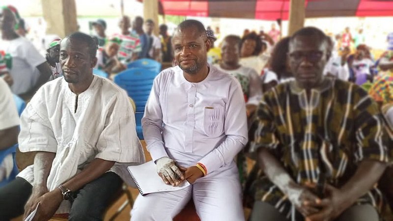 Mr Thomas WorlanyoTsekpo (middle), MP for Hohoe with other dignitaries atthe event