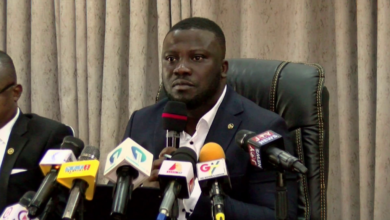 • Dr. Frank Amoakohene addressing the press conference