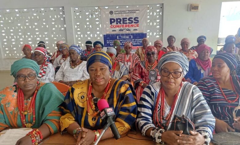 • The group addressing the press confere