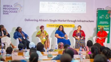 • Ms Bolarin (third from left) speaking at the event