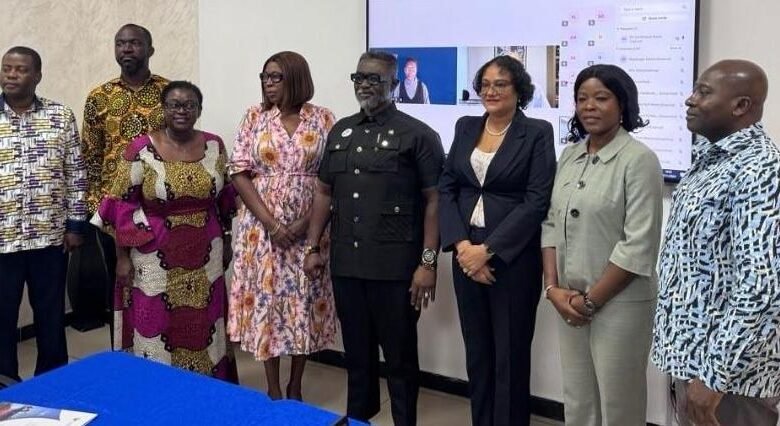 • Ms Carol Annang (third from left) with other participant