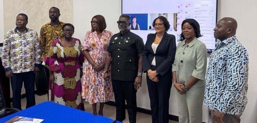 • Ms Carol Annang (third from left) with other participant