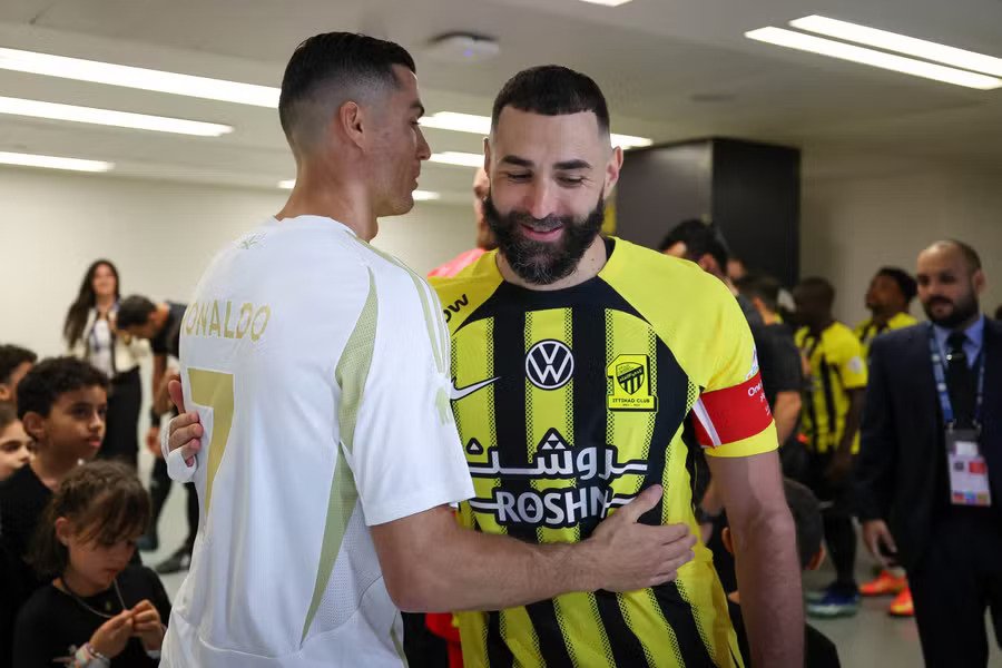 Ronaldo of Al Nassr and Benzema of Al Ittihad