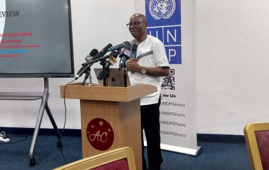 Mr Kinney addressing the media