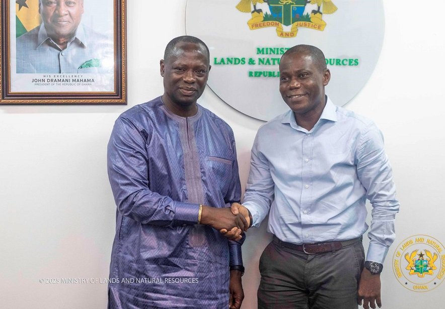 Mr Emmanuel Armah-Kofi Buah (left) with Mr Elliott Twum