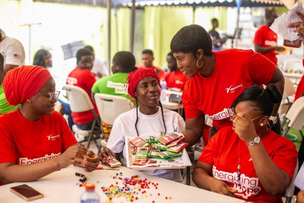 Shirley Tony Kum (second from right) celebrating Vals day with the women