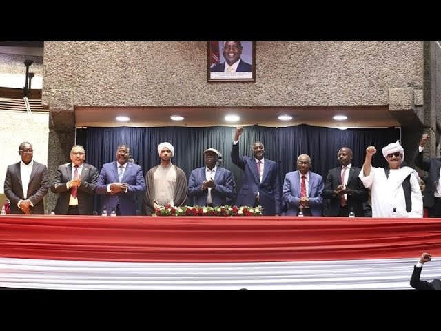 • Kenya and Sudan leaders at the meeting