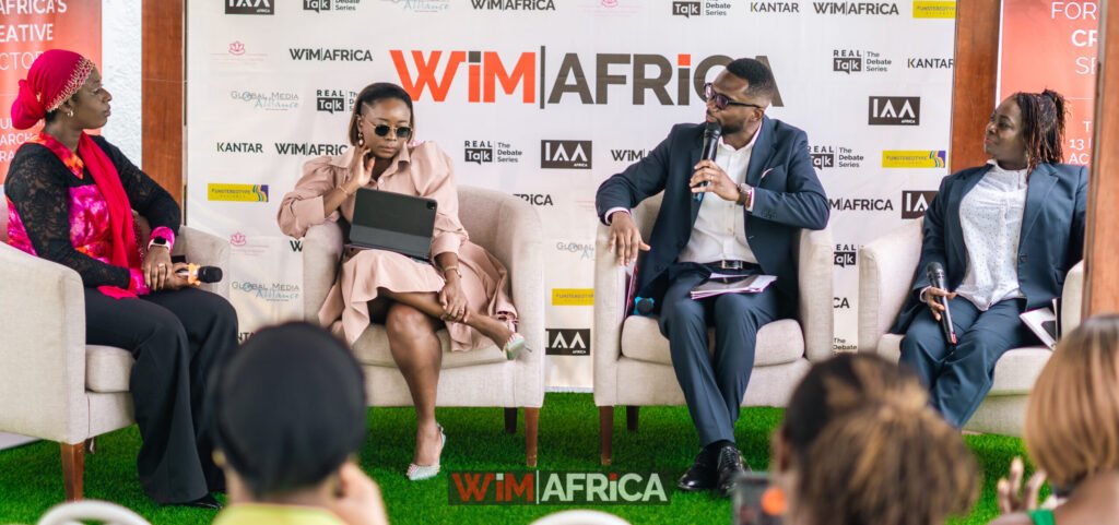 • A panel discussion at the event