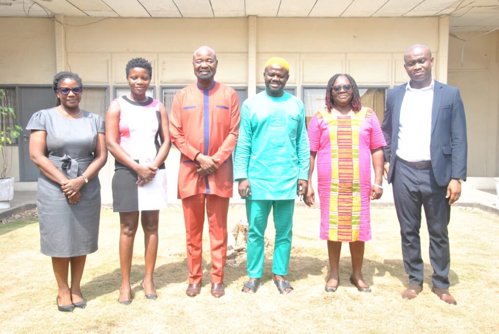 • Alhaji Abdul-Rahaman (third from right), Mrs Quaittoo (second from right) with Mr Quainoo (fourth from right) and his colleagues Photo: Lizzy Okai