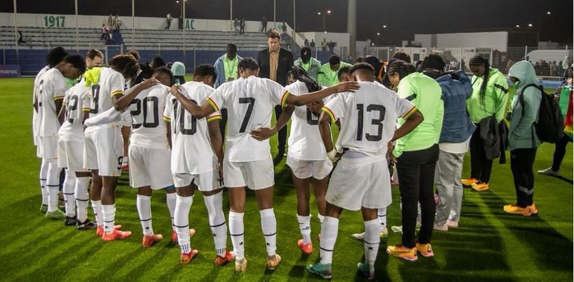 • Coach Lars and members of the Black Queens after their first trial match