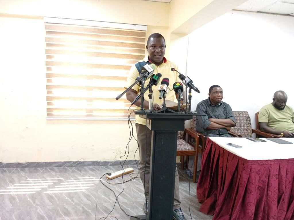 • Dr Daryl Bosu addressing the media at the conference