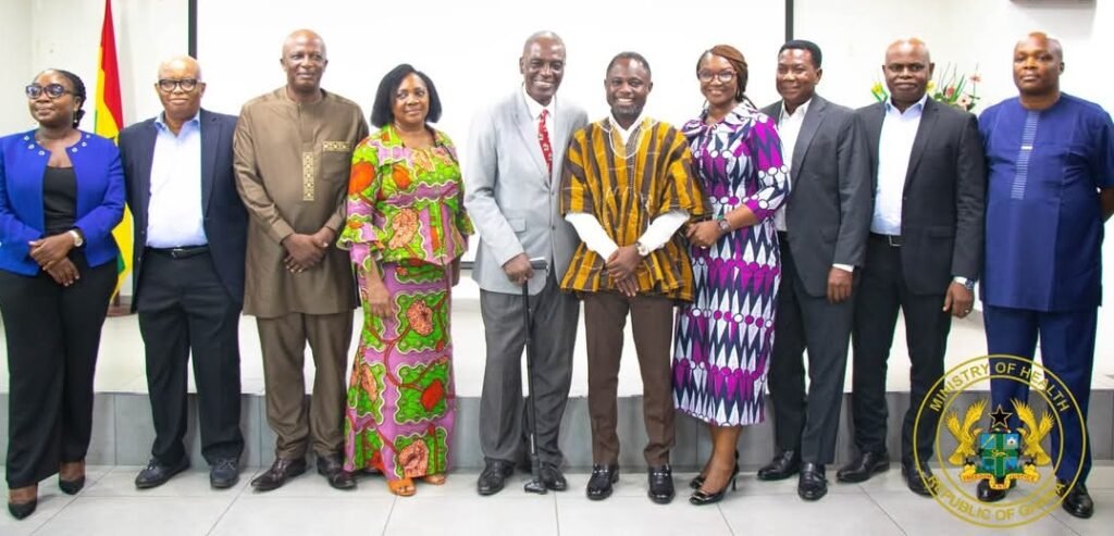 Mr Akandoh (fifth from right) with the taskfoce team
