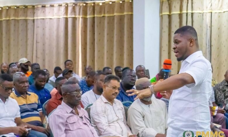 • Mr Gyamfi addressing the gathering