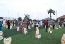 • A section of the beneficiaries with their package