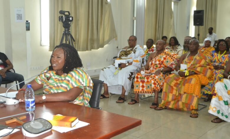 • Ms Sowah responding to questions during her vetting at Parliament Photo: Victor A. Buxton