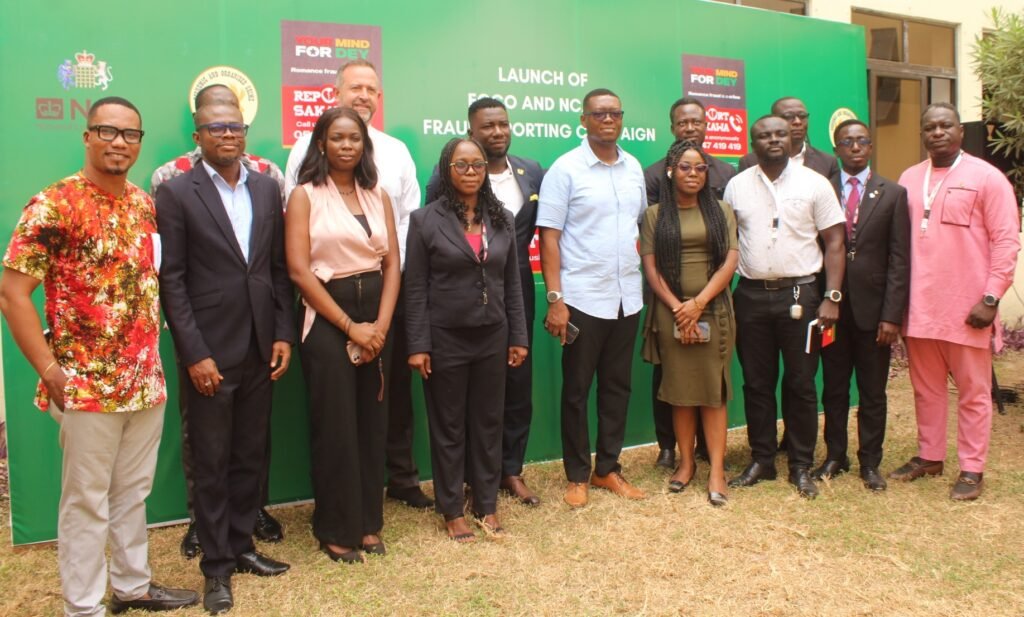 • Mr Edward Cudjoe (fifth from right), Director of Administration, EOCO with partners at the launch. Photo: Ebo Gorman