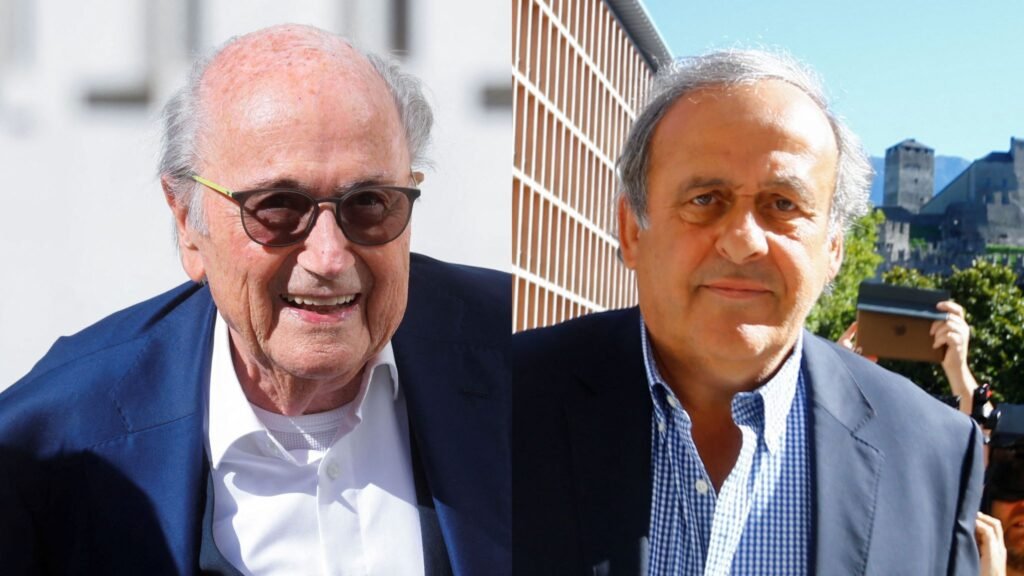 Sepp Blatter (left) with Michel Platini