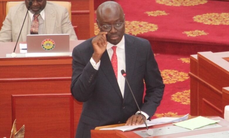Dr Cassiel Ato Forson,Finance Minister reading the budget statement. Photo; Ebo Gorman